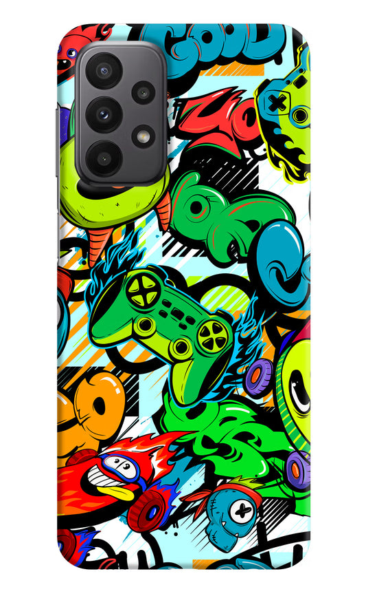 Game Doodle Samsung A23 Hard Case Back Cover by Casekaro