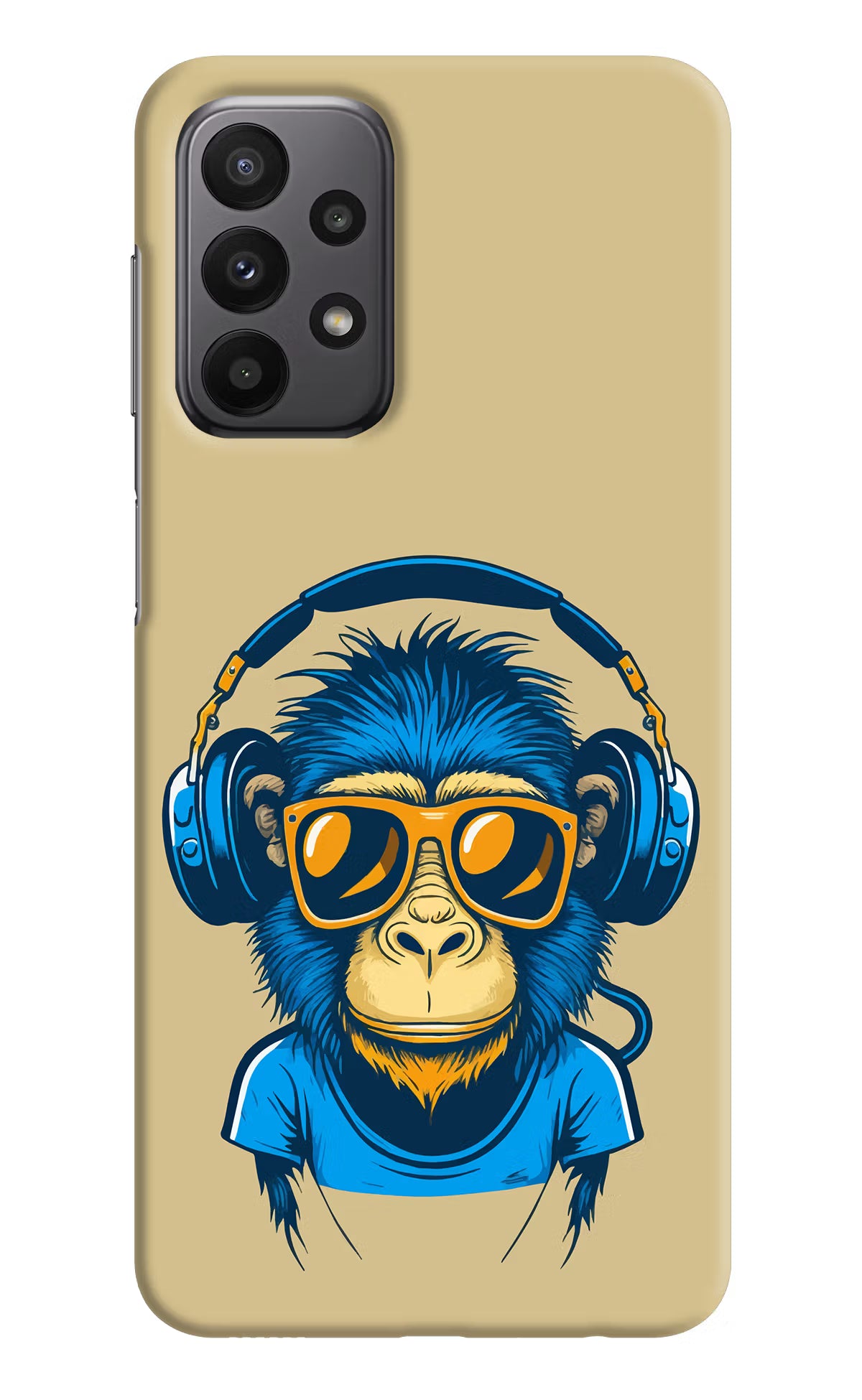 Monkey Headphone Samsung A23 Hard Case Back Cover by Casekaro