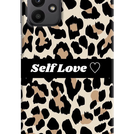 Leopard Print Self Love Samsung A23 Hard Case Back Cover by Casekaro