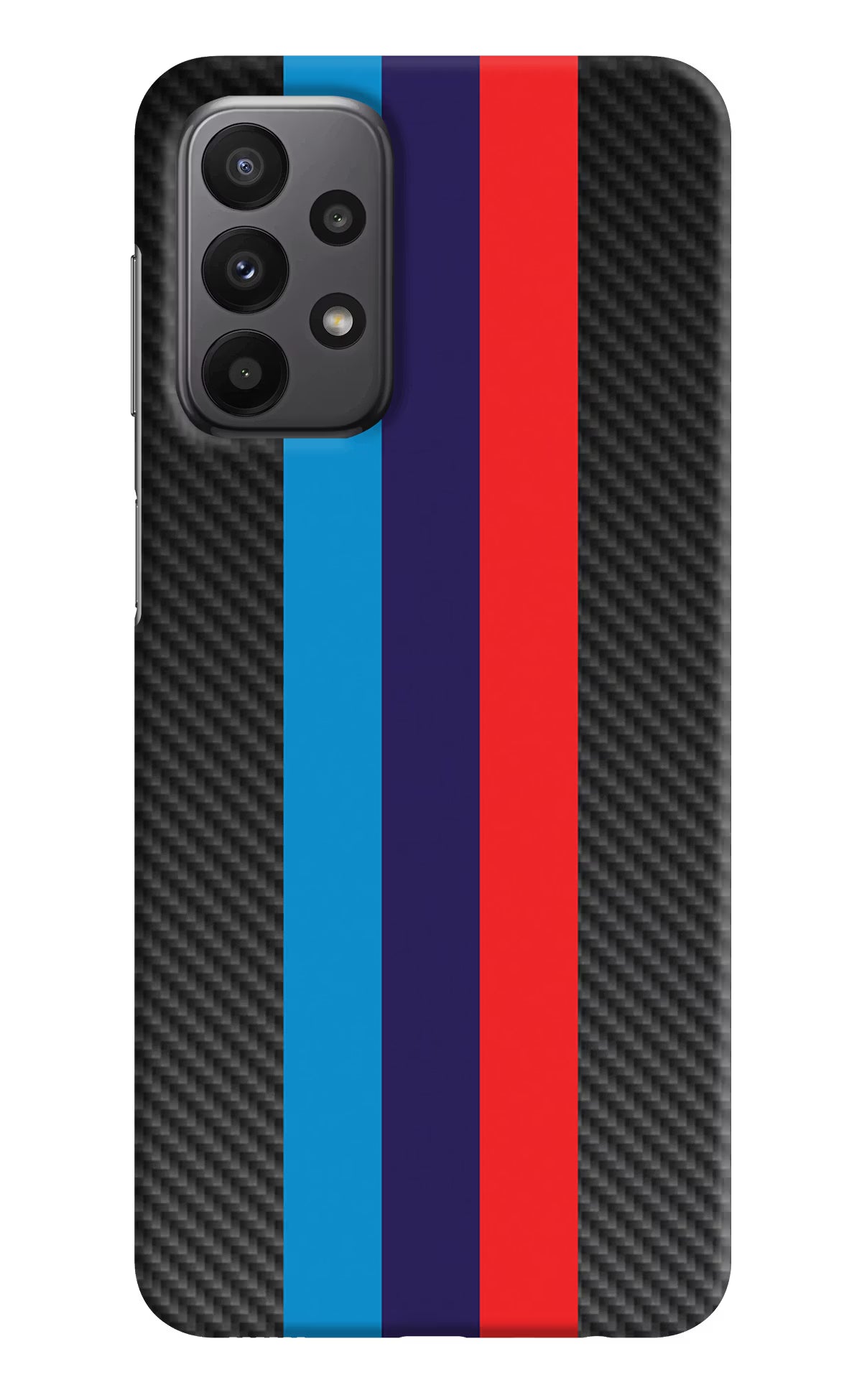 BMW Stripes Pattern Samsung A23 Hard Case Back Cover by Casekaro