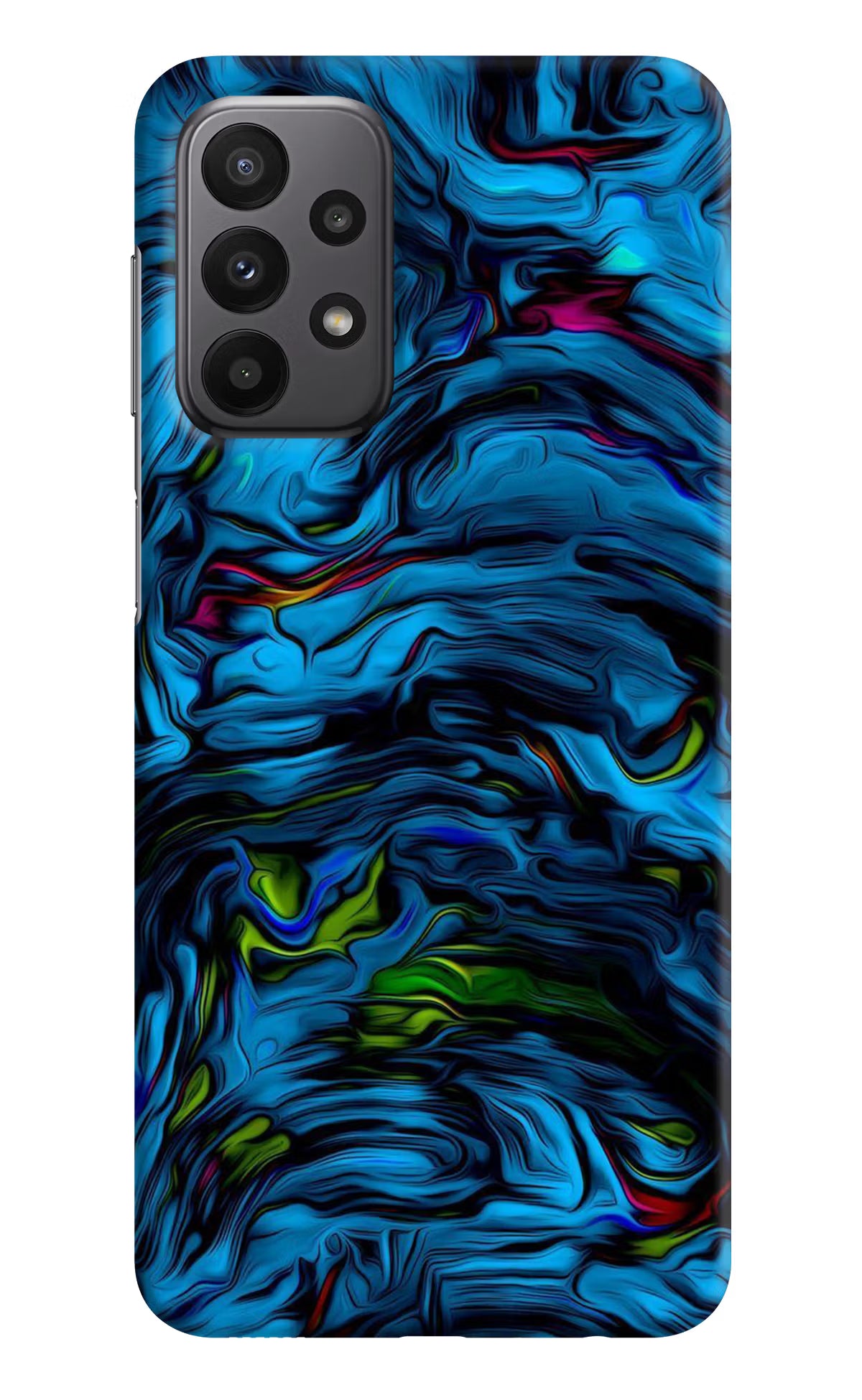 Dark Blue Abstract Samsung A23 Hard Case Back Cover by Casekaro