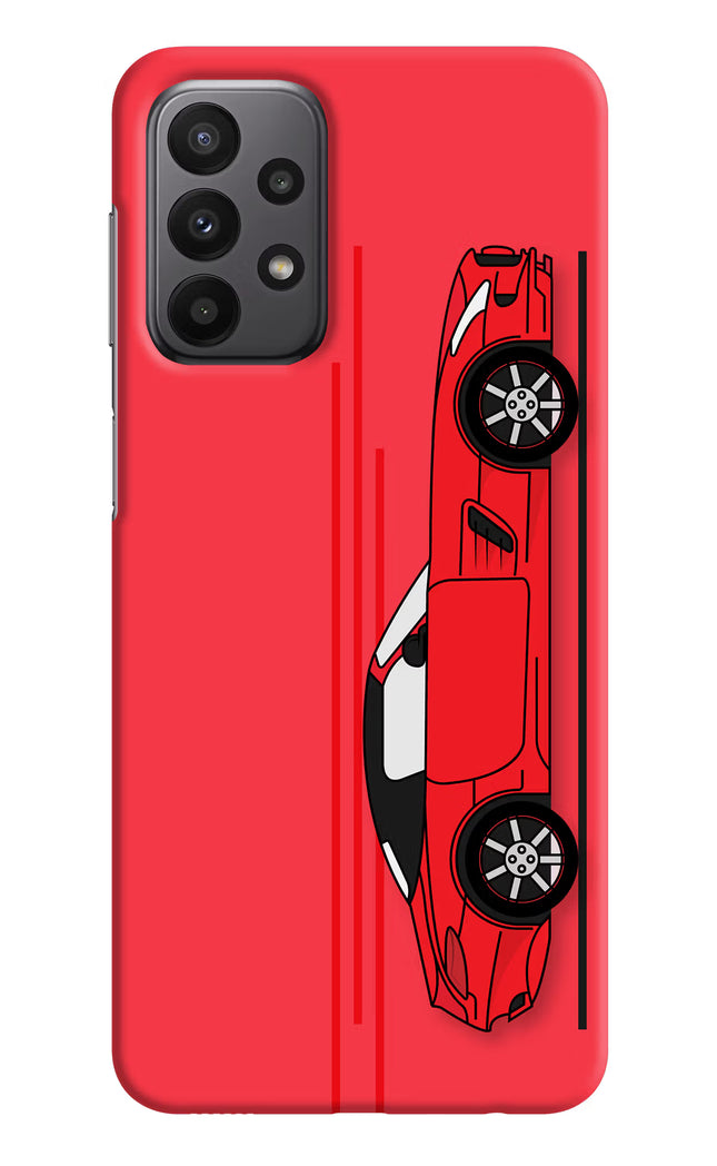 Red Velocity Samsung A23 Hard Case Back Cover by Casekaro