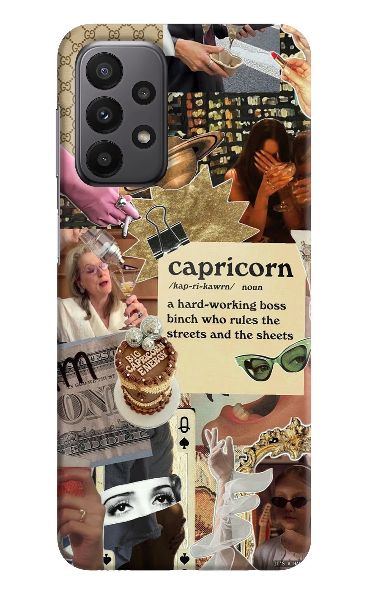 Capricorn Zodiac Samsung A23 Hard Case Back Cover by Casekaro