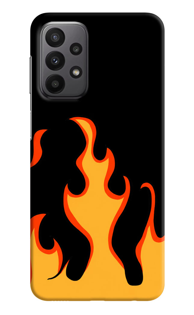 Fired Up – Black Samsung A23 Hard Case Back Cover by Casekaro