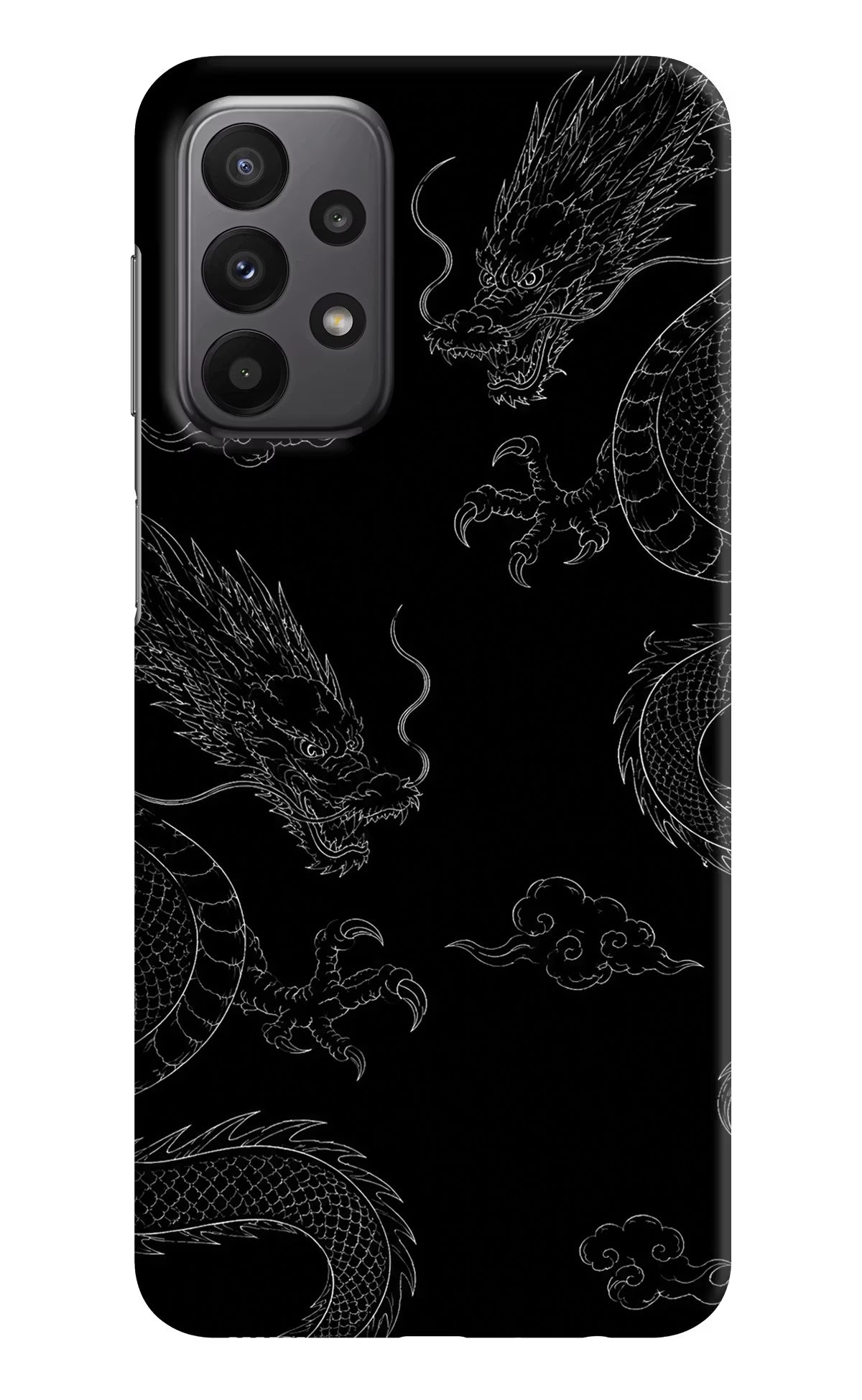 Twin Dragons Samsung A23 Hard Case Back Cover by Casekaro