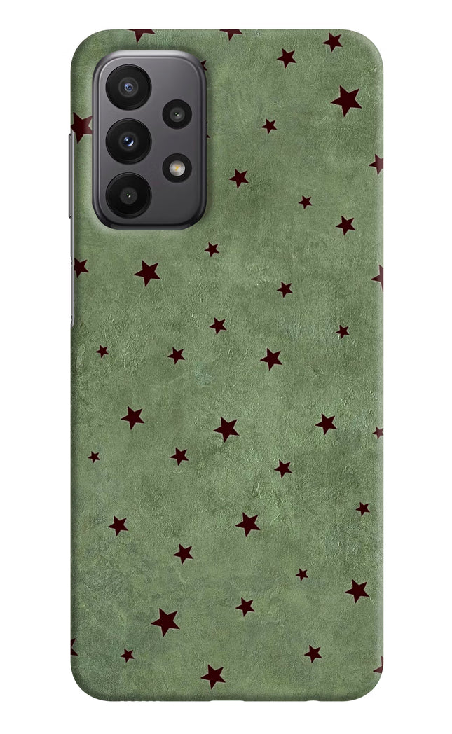 Green Stars Samsung A23 Hard Case Back Cover by Casekaro