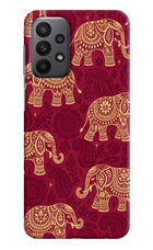 Maroon Elephant Samsung A23 Hard Case Back Cover by Casekaro