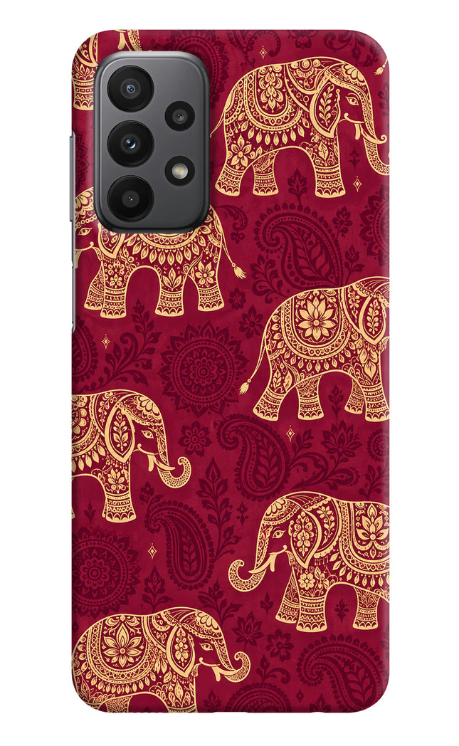 Maroon Elephant Samsung A23 Hard Case Back Cover by Casekaro