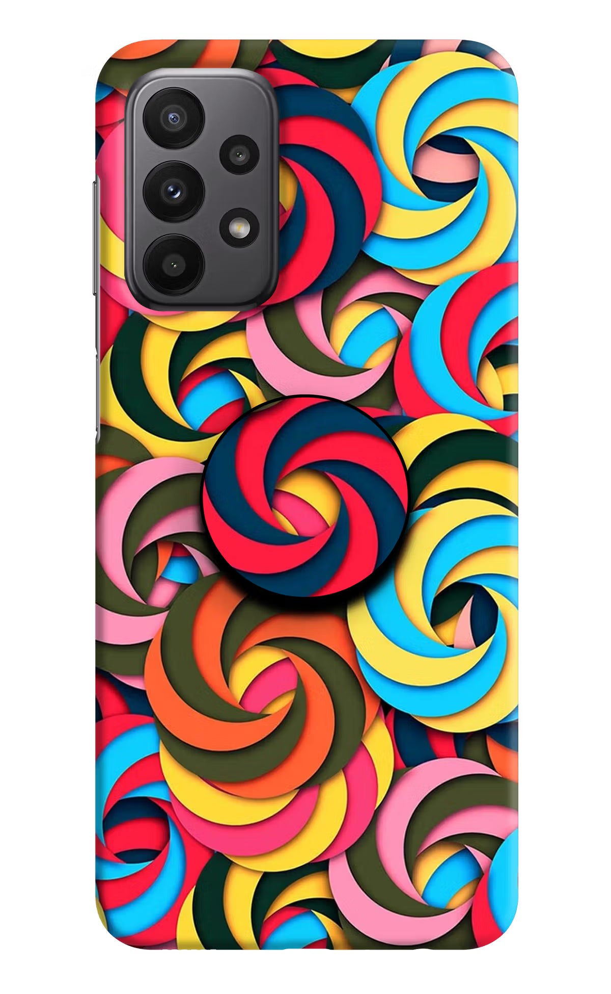 Spiral Pattern Samsung A23 Pop Case by Casekaro