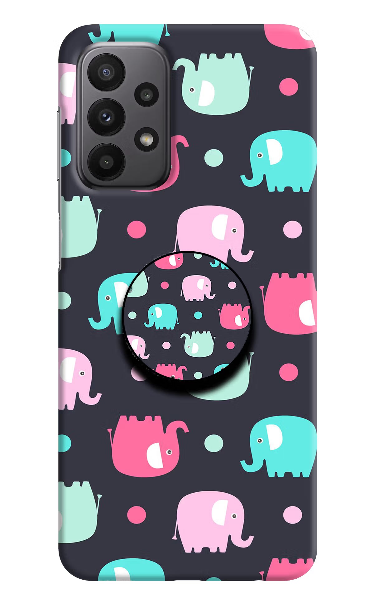 Baby Elephants Samsung A23 Pop Case by Casekaro