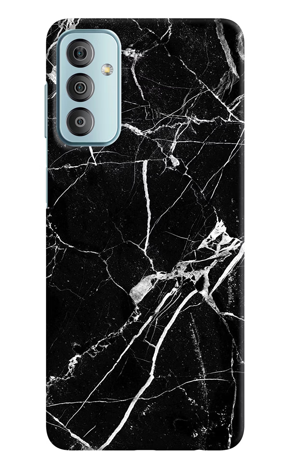 Black Marble Pattern Samsung F23 5G Hard Case Back Cover by Casekaro
