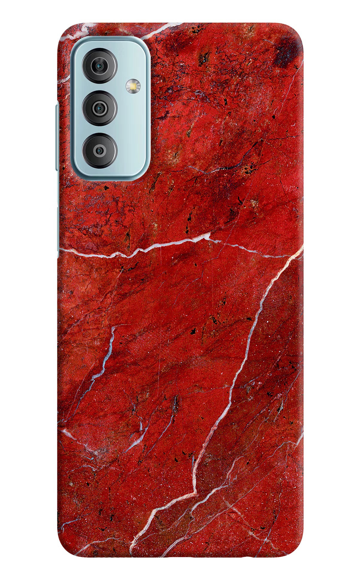 Red Marble Design Samsung F23 5G Hard Case Back Cover by Casekaro