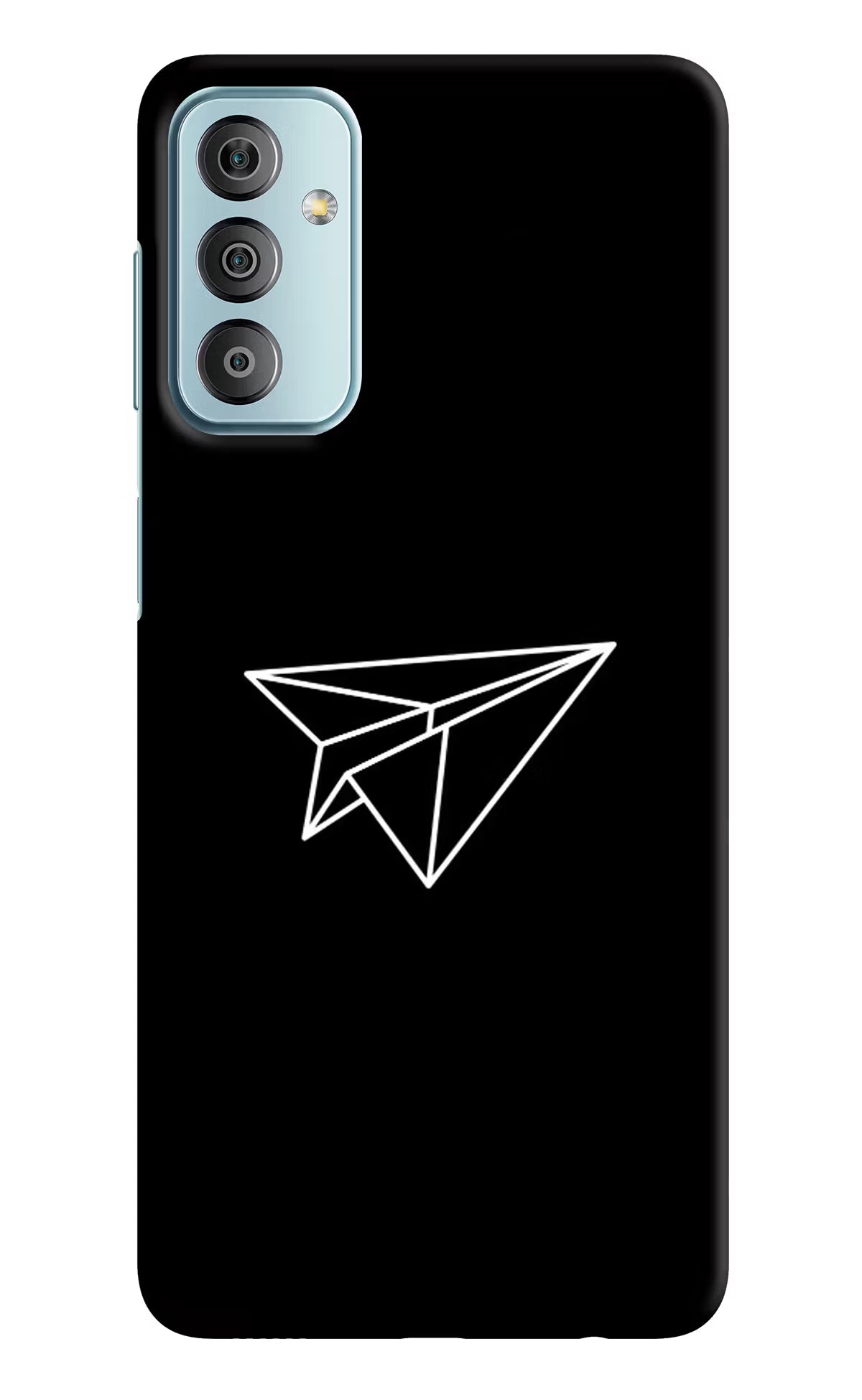 Paper Plane White Samsung F23 5G Hard Case Back Cover by Casekaro