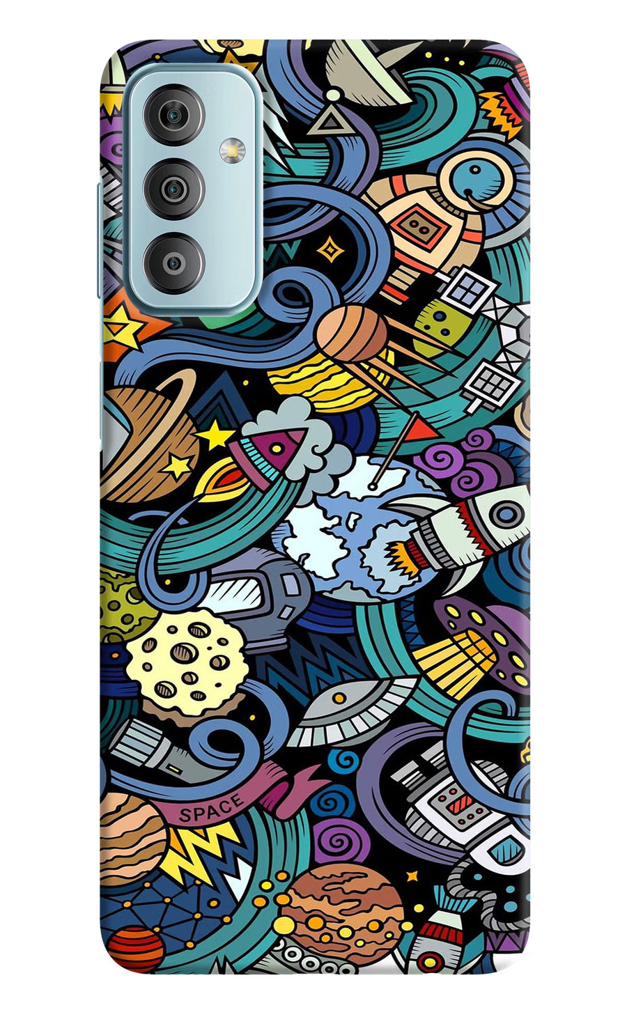 Space Abstract Samsung F23 5G Back Cover, Hard case