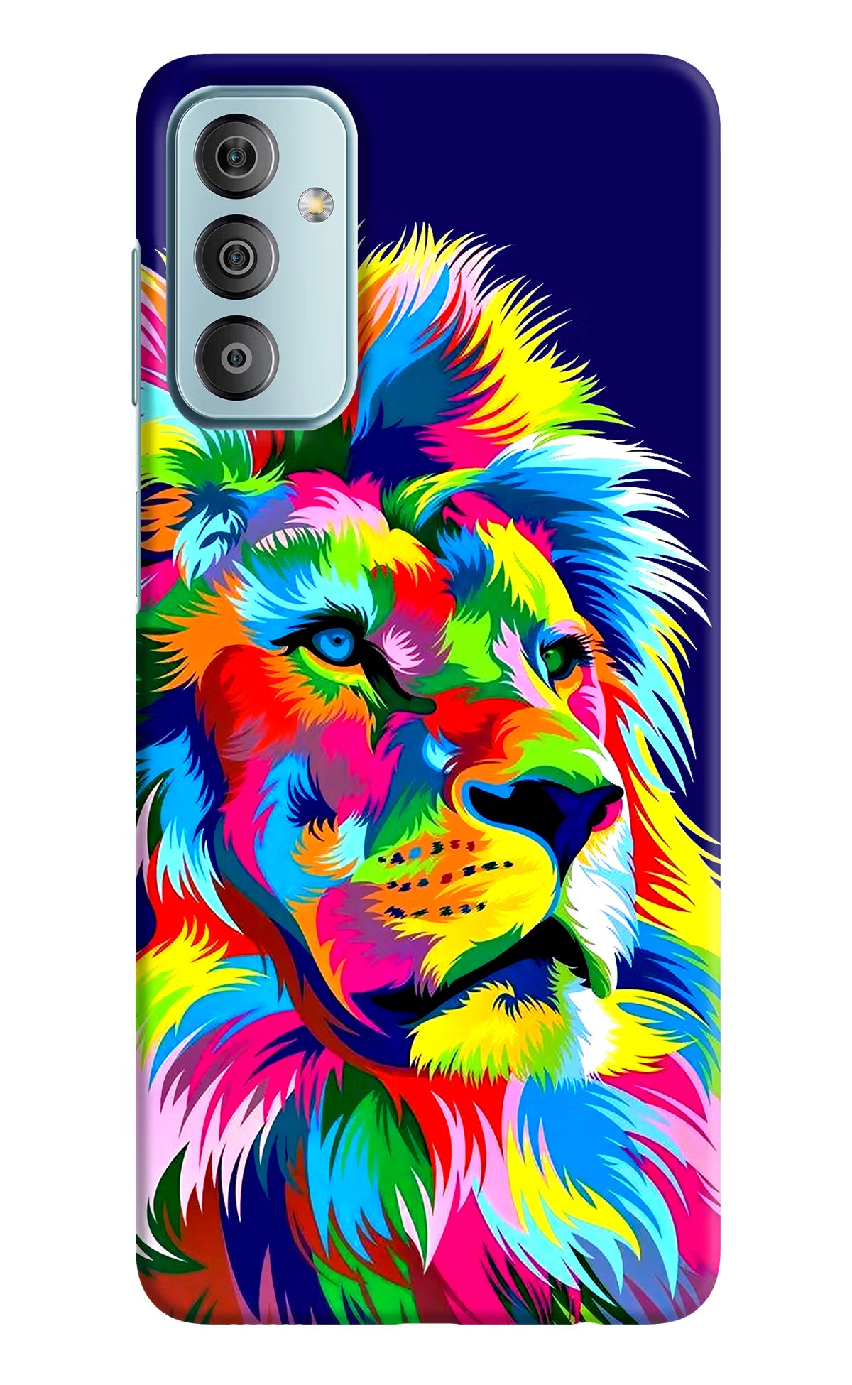 Vector Art Lion Samsung F23 5G Hard Case Back Cover by Casekaro