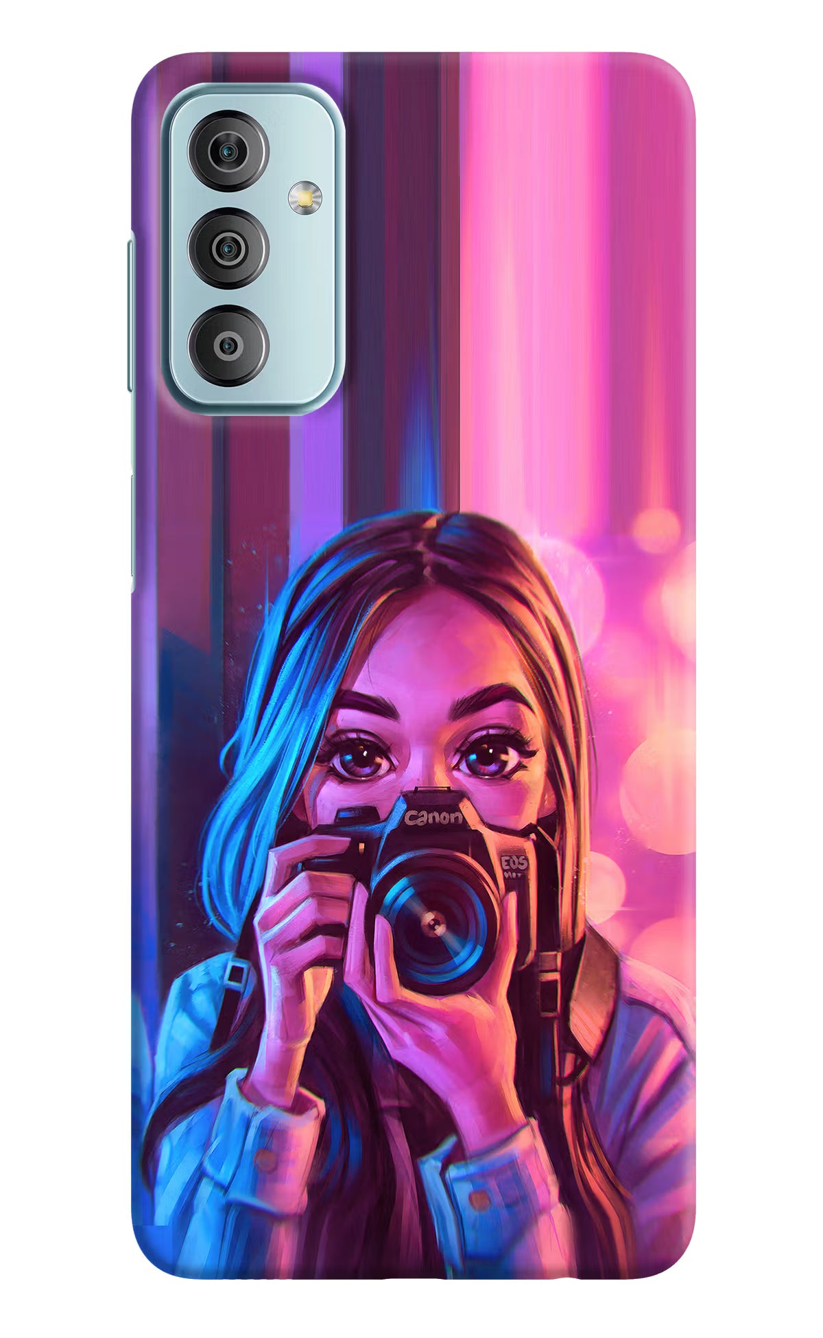 Girl Photographer Samsung F23 5G Hard Case Back Cover by Casekaro