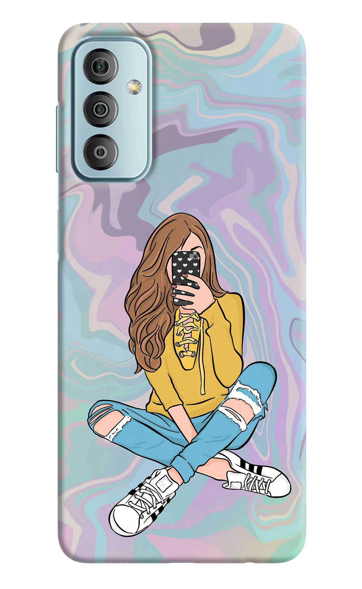 Selfie Girl Samsung F23 5G Hard Case Back Cover by Casekaro