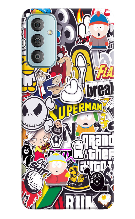 Sticker Bomb Samsung F23 5G Hard Case Back Cover by Casekaro