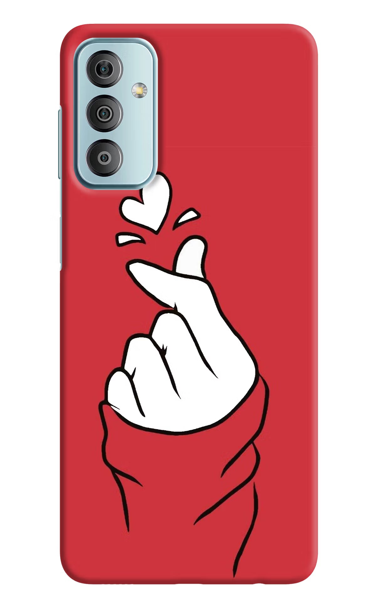 Korean Love Sign Samsung F23 5G Hard Case Back Cover by Casekaro