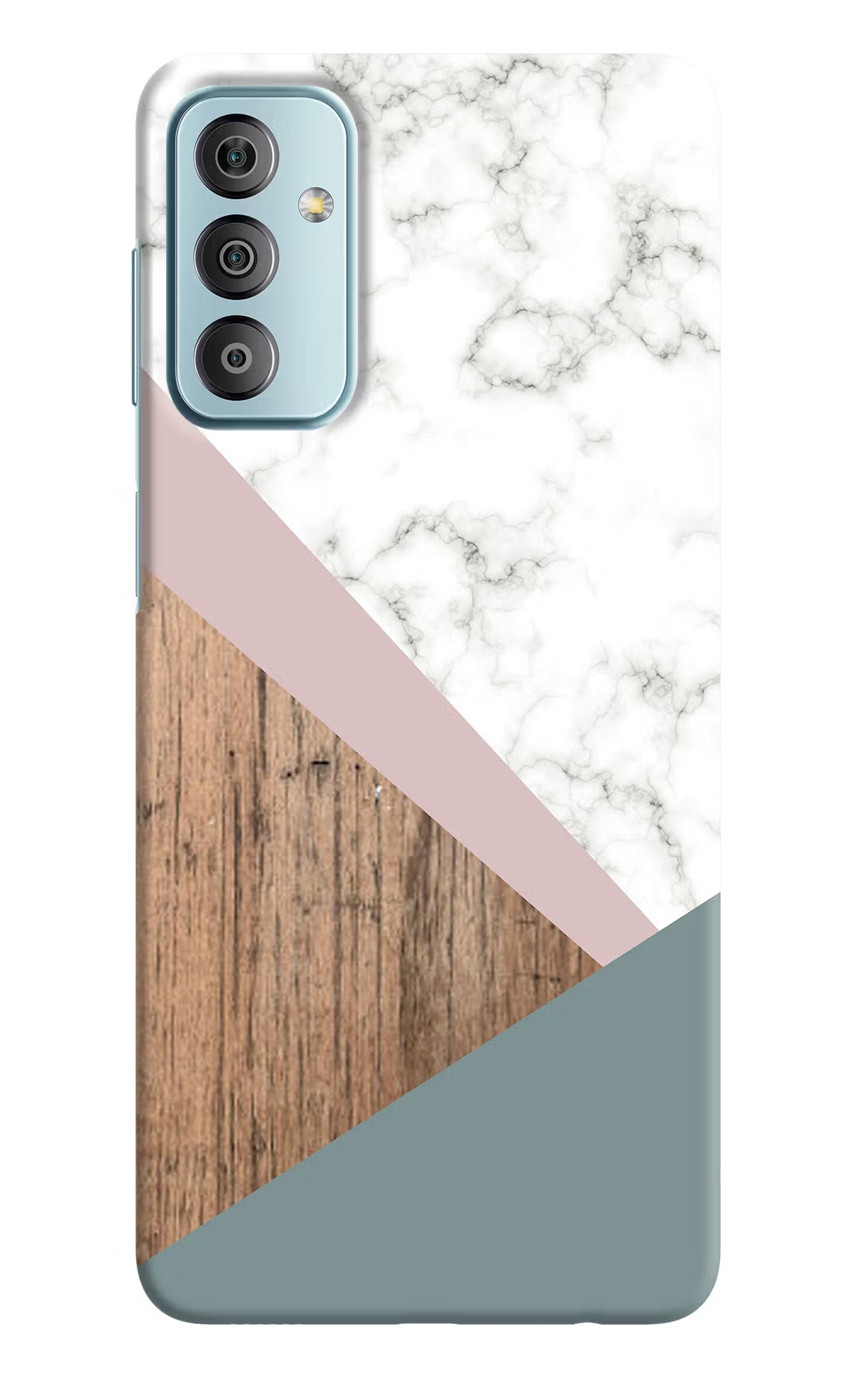 Marble wood Abstract Samsung F23 5G Hard Case Back Cover by Casekaro