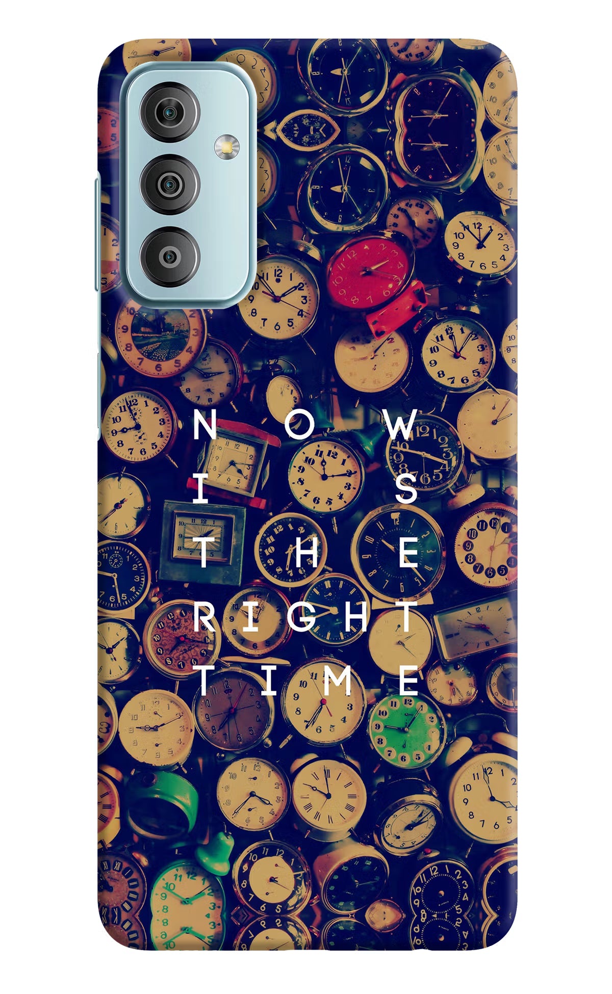 Now is the Right Time Quote Samsung F23 5G Hard Case Back Cover by Casekaro