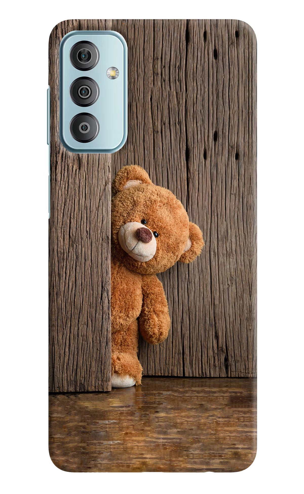 Teddy Wooden Samsung F23 5G Hard Case Back Cover by Casekaro