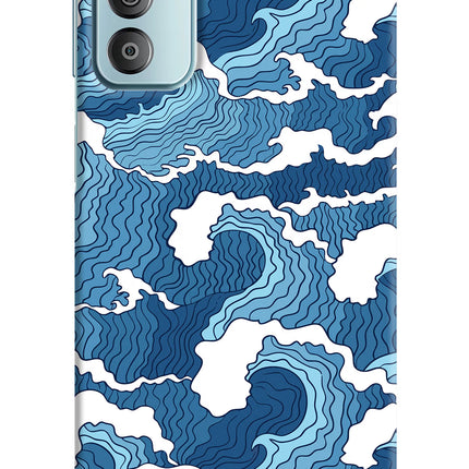 Blue Waves Samsung F23 5G Hard Case Back Cover by Casekaro