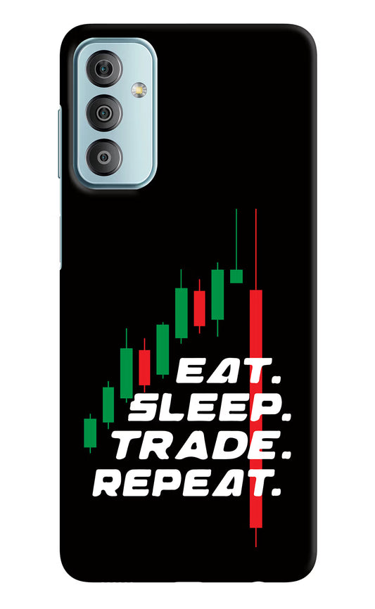 Eat Sleep Trade Repeat Samsung F23 5G Hard Case Back Cover by Casekaro