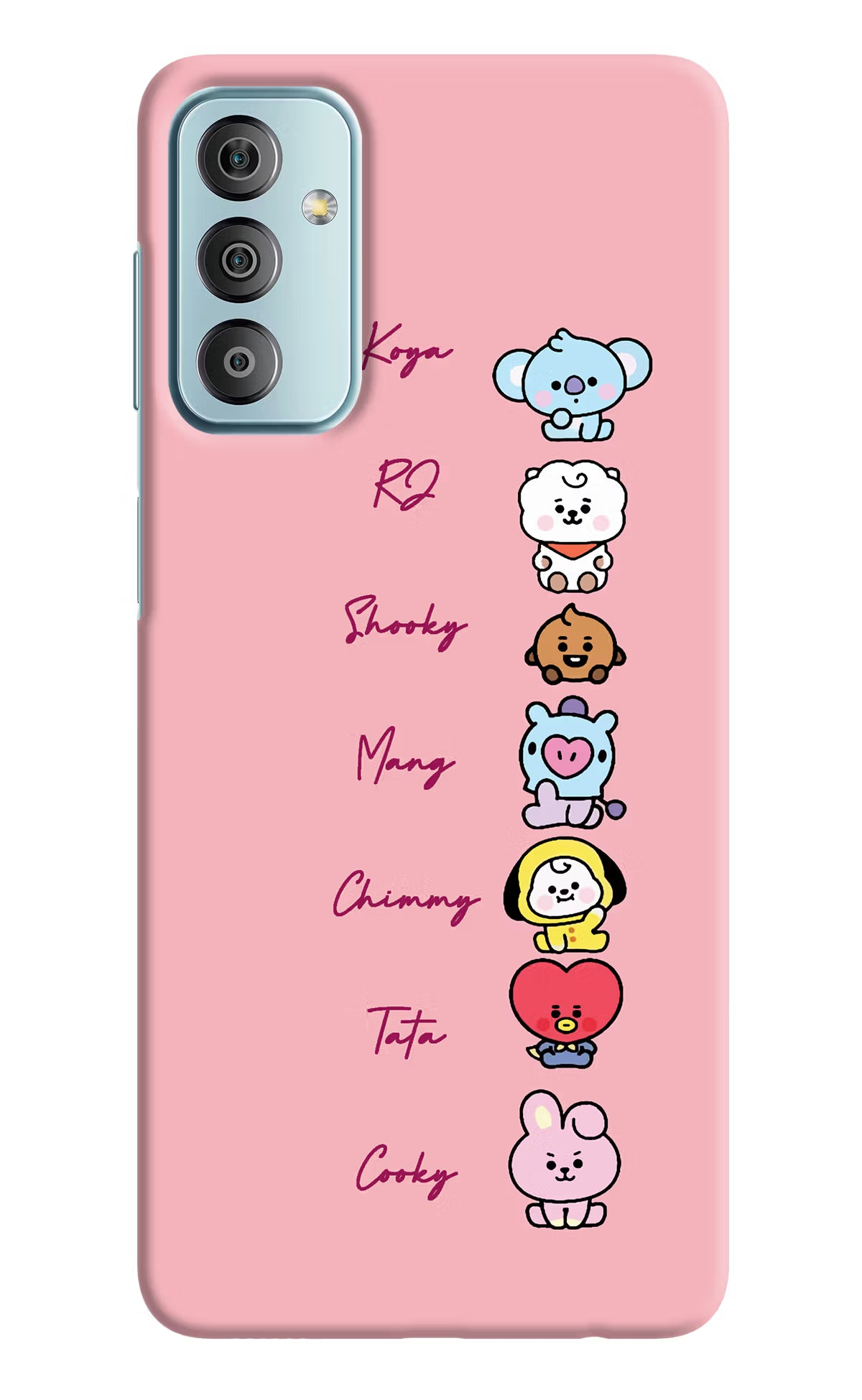 BTS names Samsung F23 5G Hard Case Back Cover by Casekaro