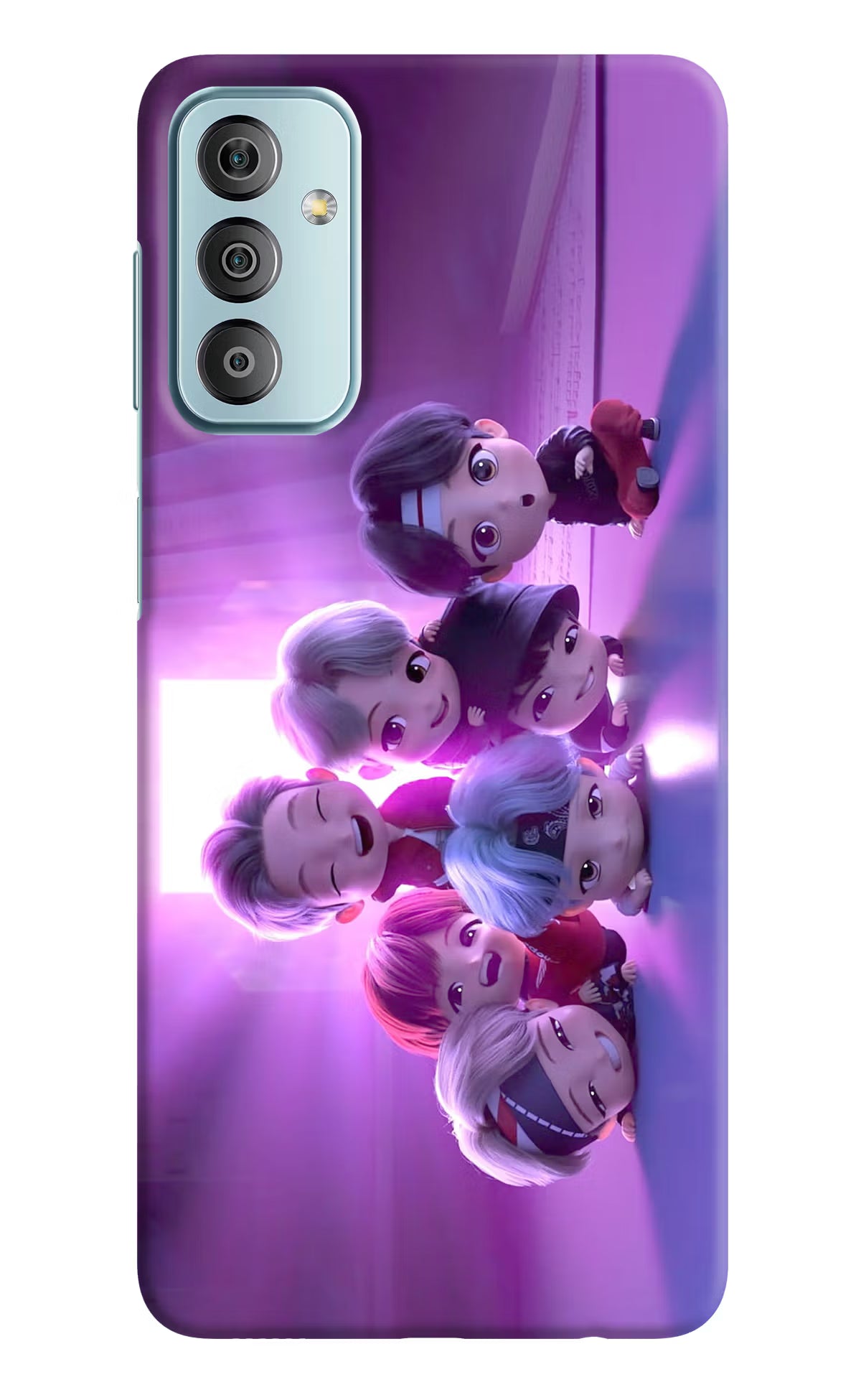 BTS Chibi Samsung F23 5G Hard Case Back Cover by Casekaro