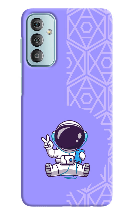 Cute Astronaut Chilling Samsung F23 5G Hard Case Back Cover by Casekaro