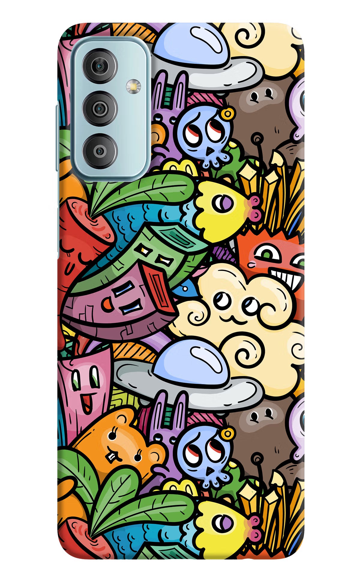 Veggie Doodle Samsung F23 5G Hard Case Back Cover by Casekaro