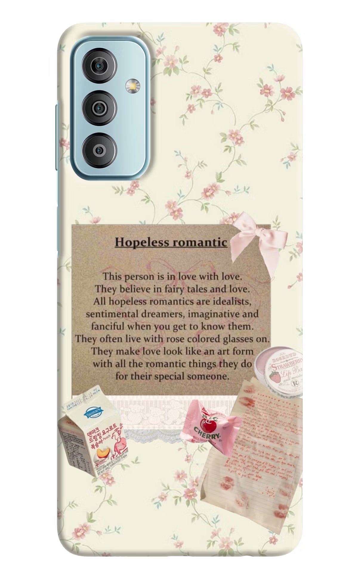 Hopeless Romantic Samsung F23 5G Hard Case Back Cover by Casekaro