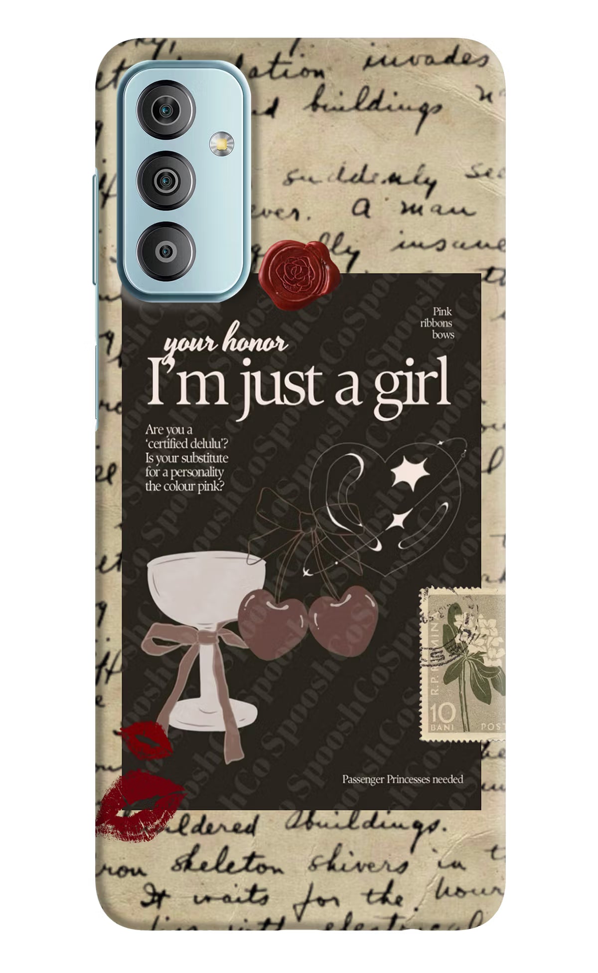 I am just a girl Samsung F23 5G Hard Case Back Cover by Casekaro