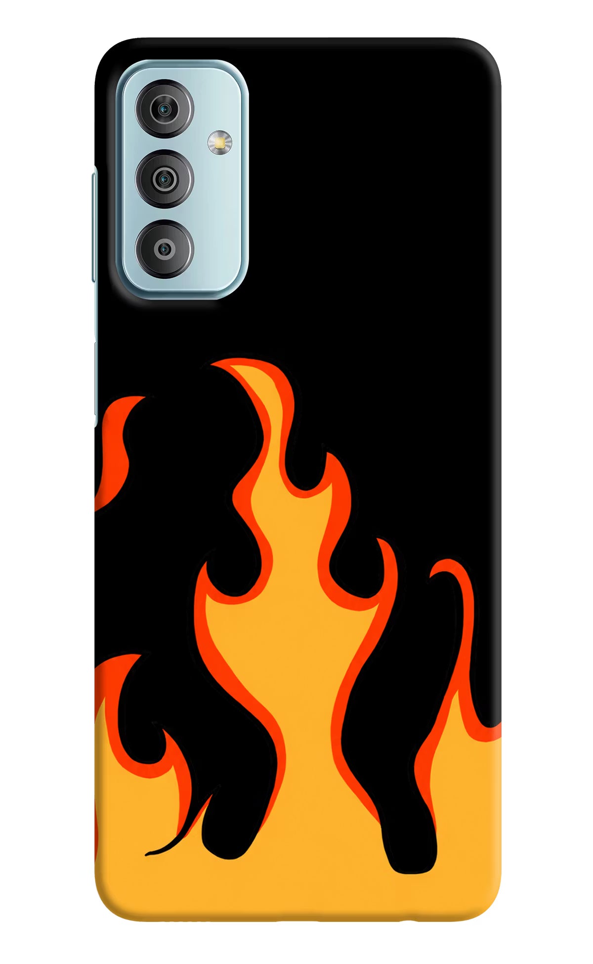 Fired Up – Black Samsung F23 5G Hard Case Back Cover by Casekaro