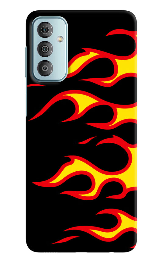 Side Sweep Flames Samsung F23 5G Hard Case Back Cover by Casekaro