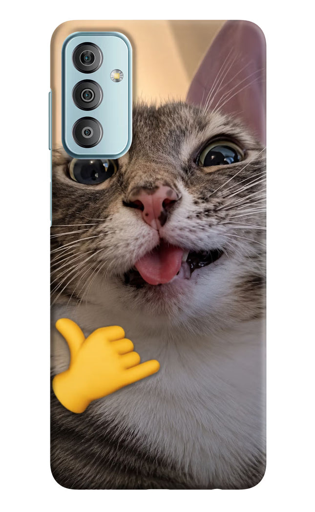 Silly Cat Call Samsung F23 5G Hard Case Back Cover by Casekaro