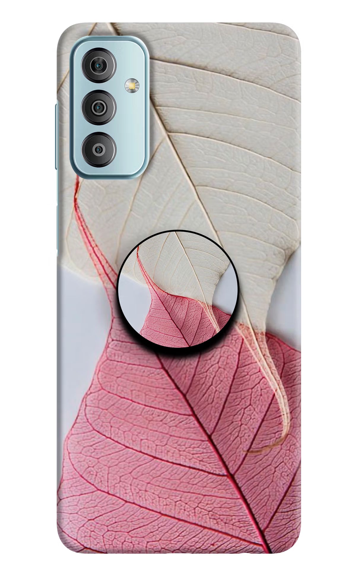 White Pink Leaf Samsung F23 5G Pop Case by Casekaro