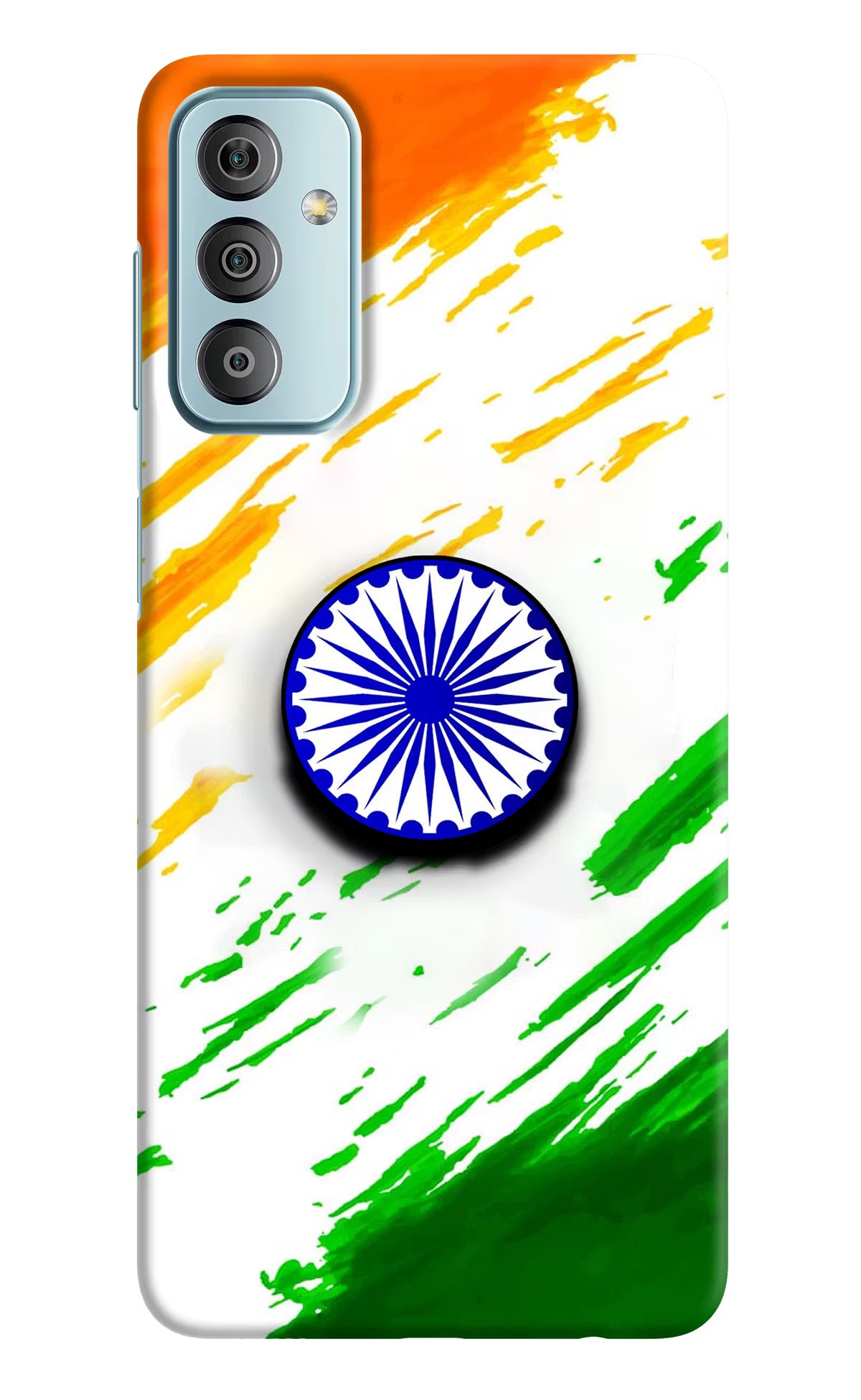 Indian Flag Ashoka Chakra Samsung F23 5G Pop Case by Casekaro