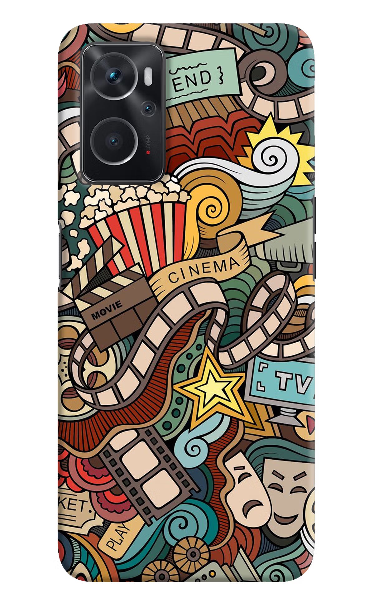Cinema Abstract Oppo K10 4G Hard Case Back Cover by Casekaro