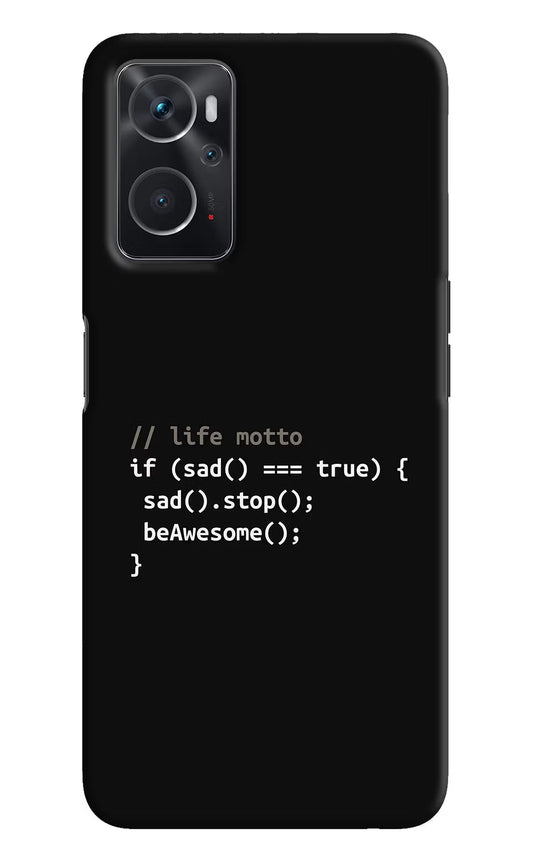 Life Motto Code Oppo K10 4G Hard Case Back Cover by Casekaro
