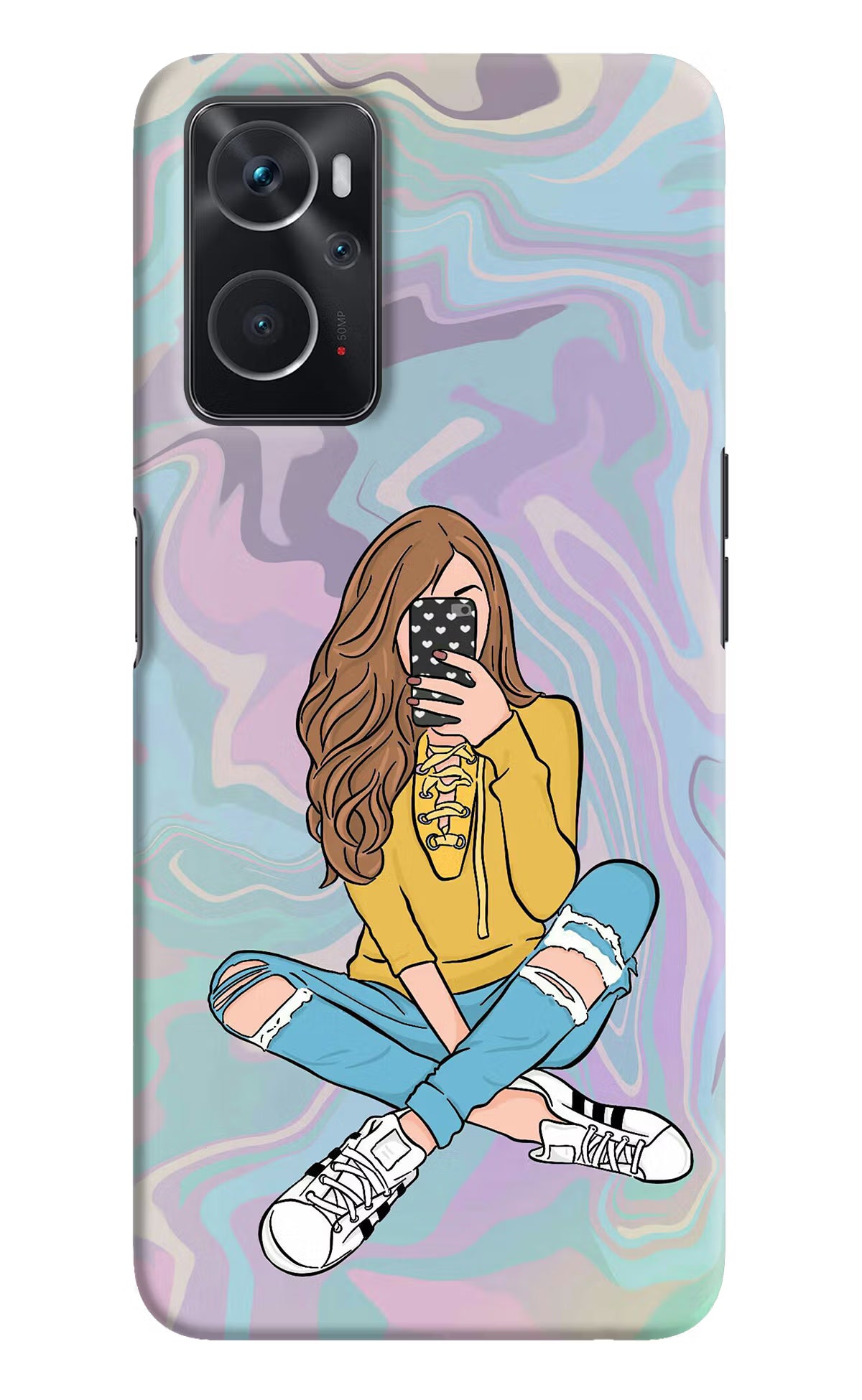 Selfie Girl Oppo K10 4G Hard Case Back Cover by Casekaro