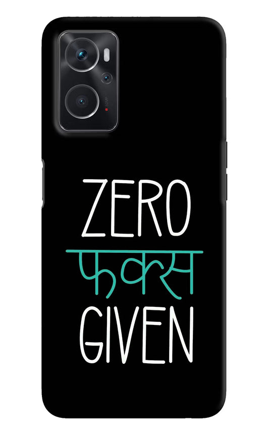Zero Fucks Given Oppo K10 4G Hard Case Back Cover by Casekaro