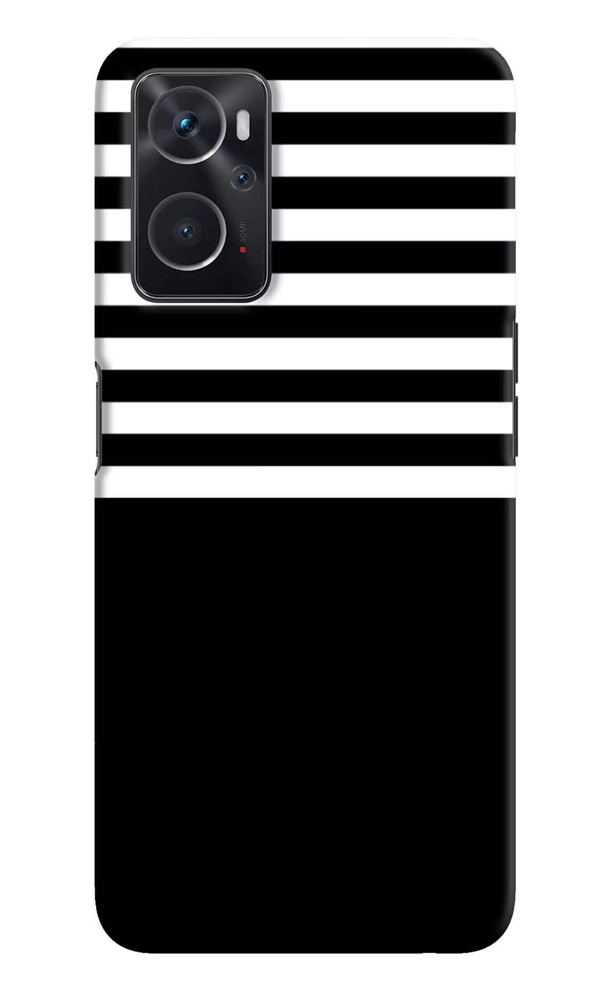 Black and White Print Oppo K10 4G Hard Case Back Cover by Casekaro