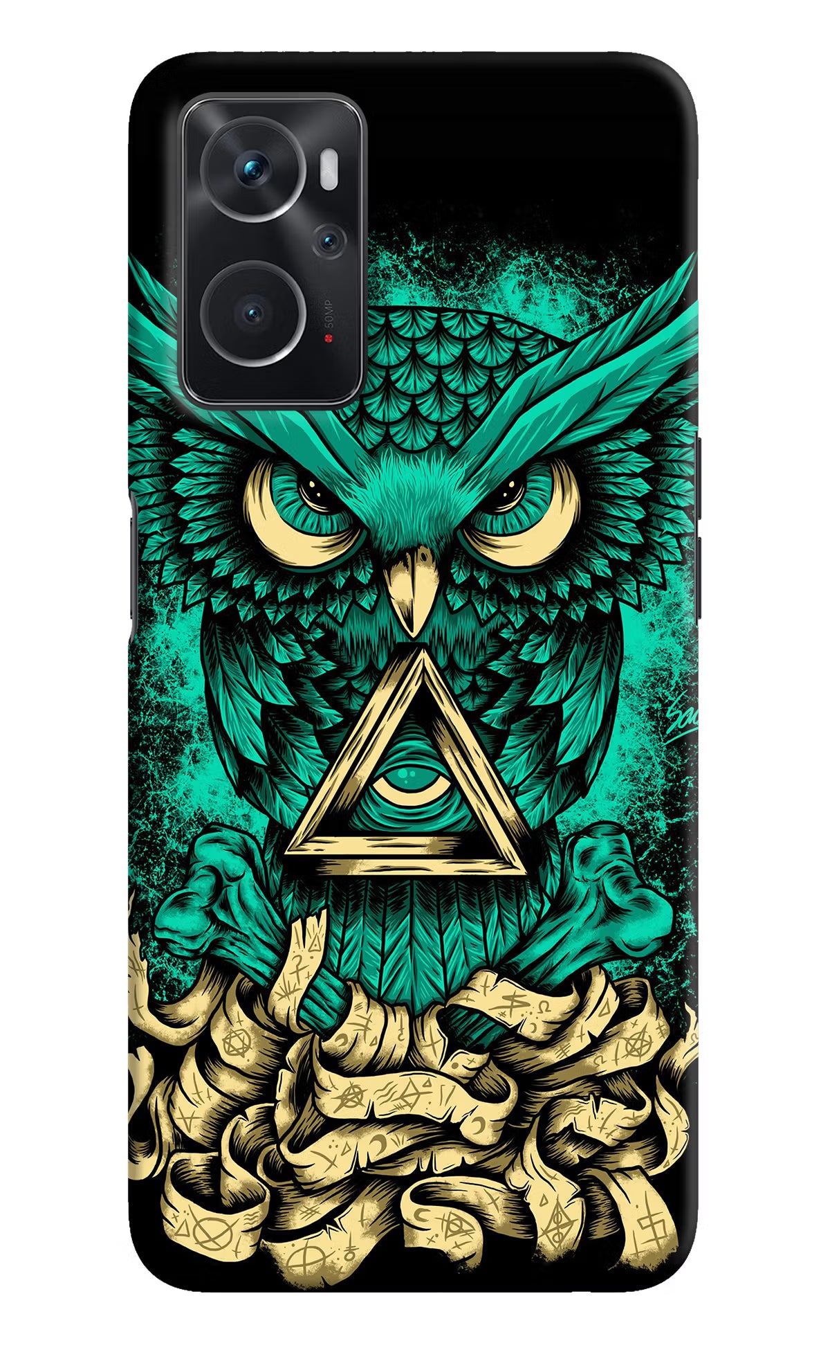 Green Owl Oppo K10 4G Hard Case Back Cover by Casekaro