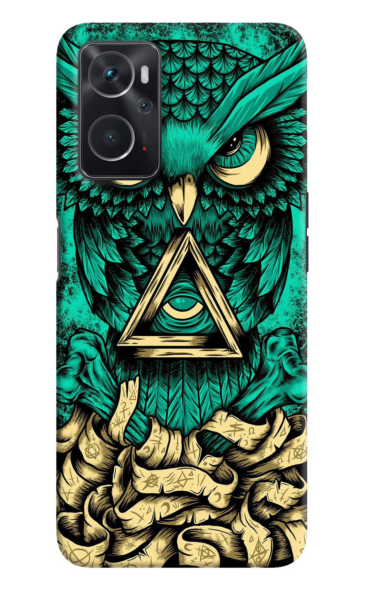 Green Owl Oppo K10 4G Hard Case Back Cover by Casekaro