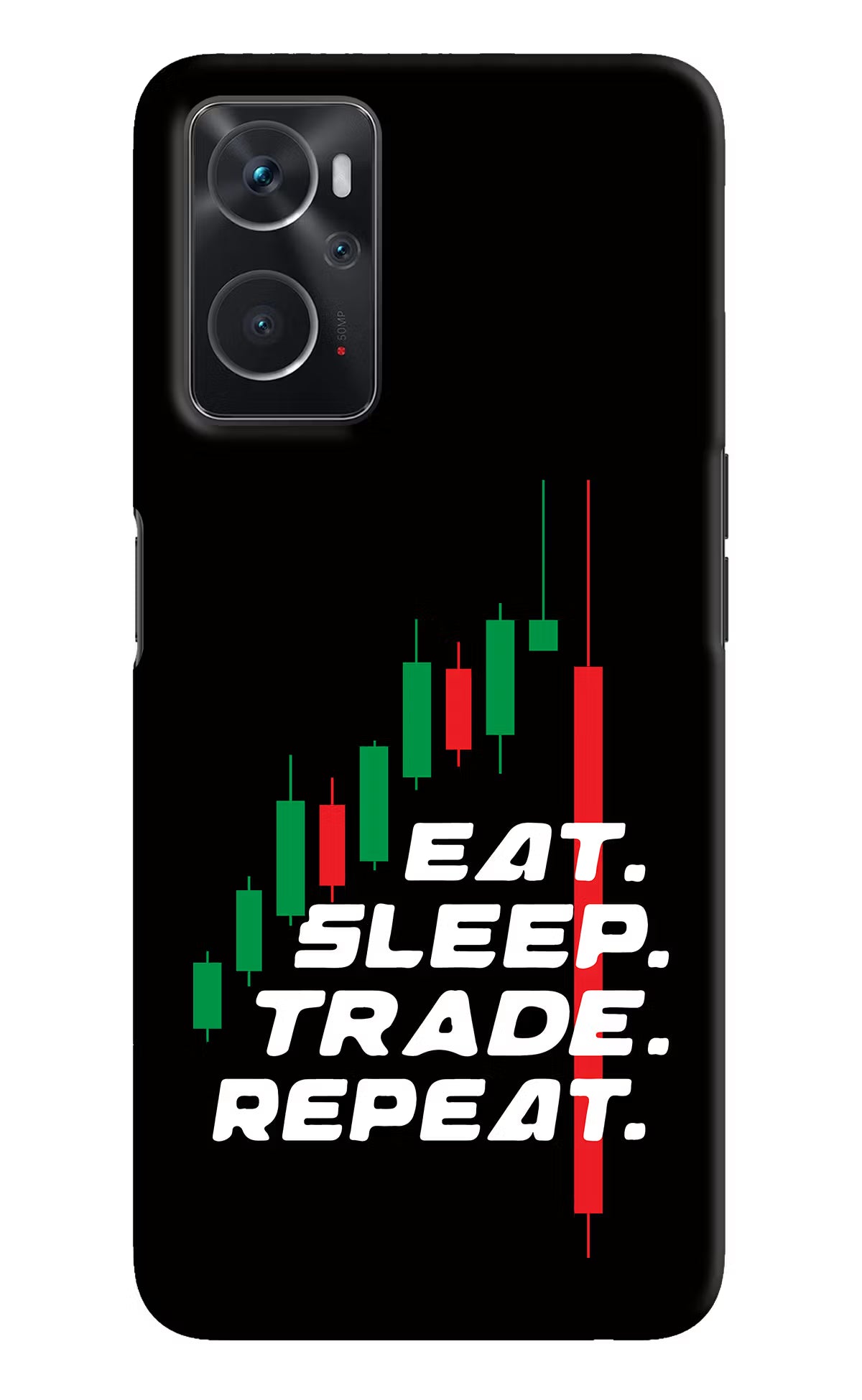 Eat Sleep Trade Repeat Oppo K10 4G Hard Case Back Cover by Casekaro