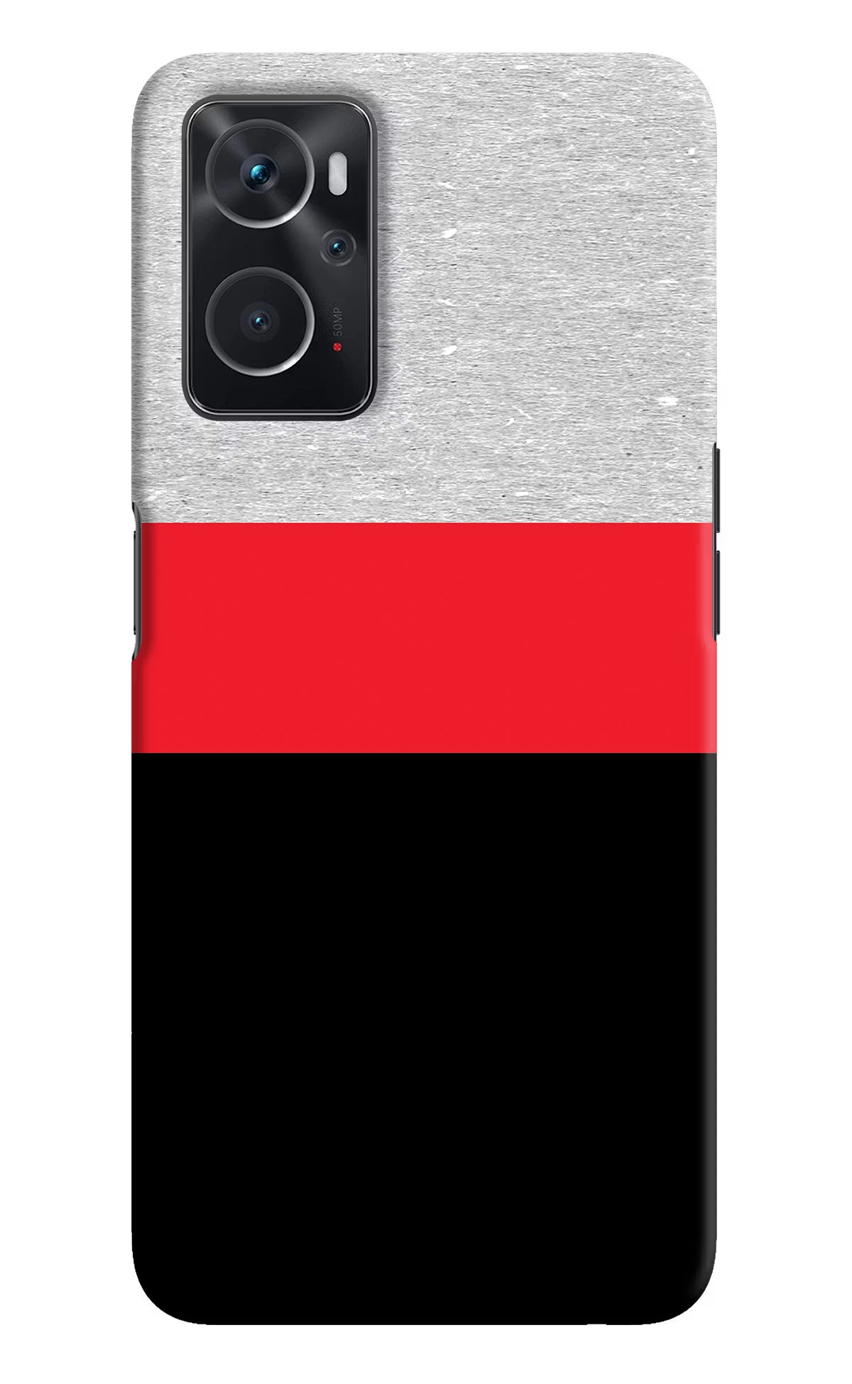 Tri Color Pattern Oppo K10 4G Hard Case Back Cover by Casekaro