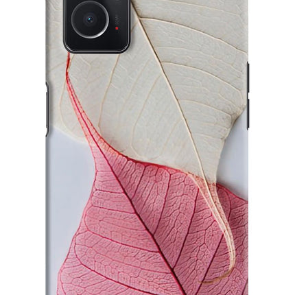 White Pink Leaf Oppo K10 4G Hard Case Back Cover by Casekaro