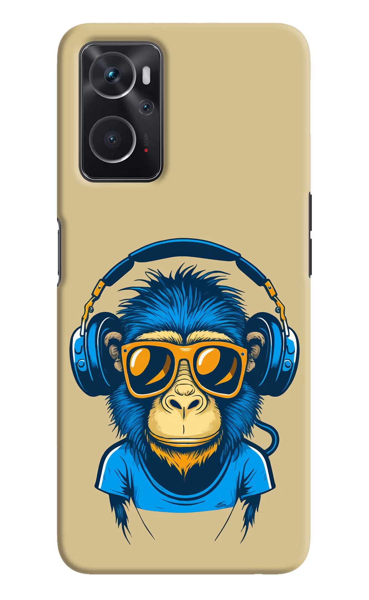 Monkey Headphone Oppo K10 4G Hard Case Back Cover by Casekaro